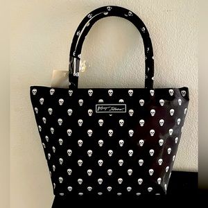 NWT!! Betsey Johnson Lunch Tote Satchel Skeleton Skull Halloween
